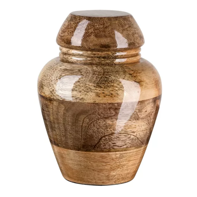 Stunning and very special wooden mango Human Cremation urn for ashes or Pet Urn