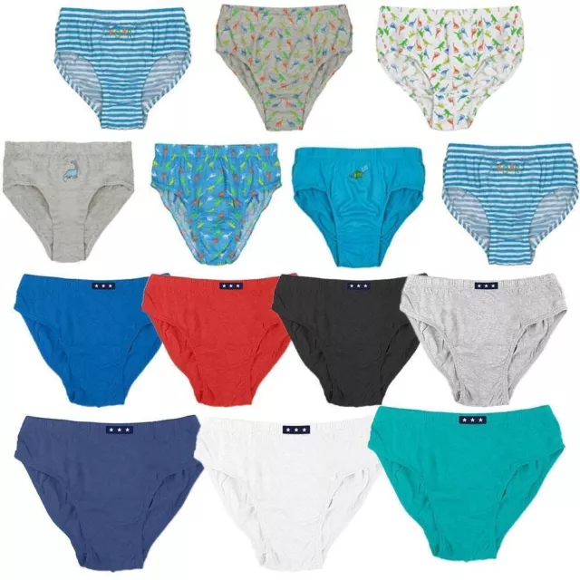 A2Z 4 Bambini Ragazzi Intimo Confezione Di 7 Dinosauro Slip Cotone Misto Shorts