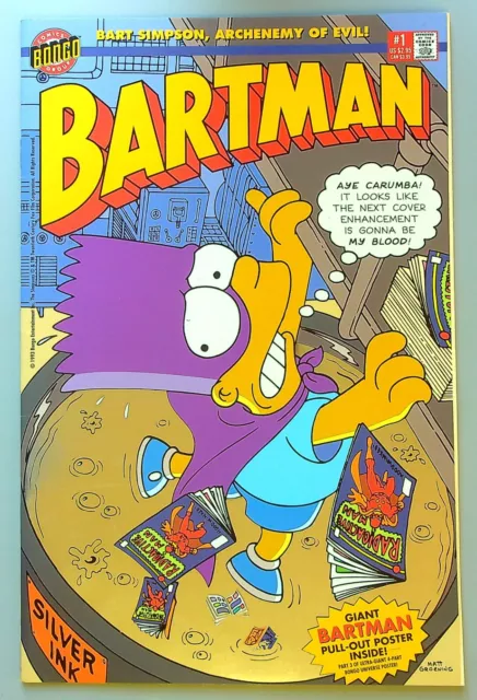 Bartman #1 ~ BONGO 1993 ~ SIMPSONS Matt Groening silver foil VF/NM