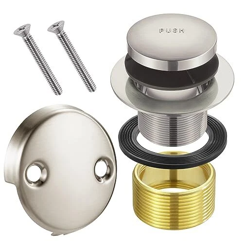 TIP TOE BATHTUB Drain Conversion Kit Assembly, Tub Drain Plug Trim Set