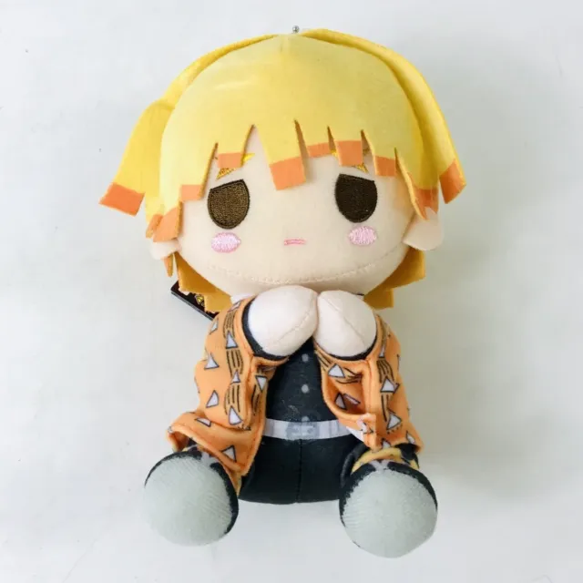 Pitanui Demon Slayer KIMETSU Zenitsu Agatsuma Toy Plush Doll 15cm Stuffed Goods