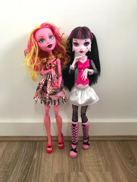 Large Frightfully Tall Monster High Dolls Draculaura and Gooliope Jellington