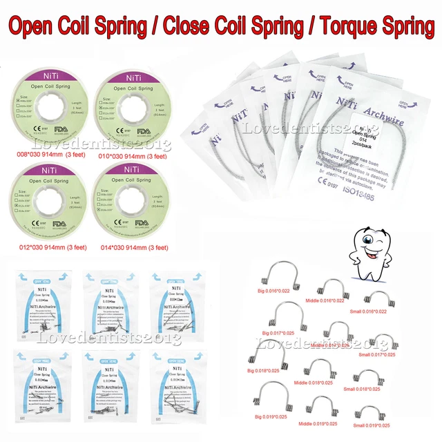 Dental Ortho Accessory Closed Coil Springs/Open Coil Spring/Tooth Torque Springs