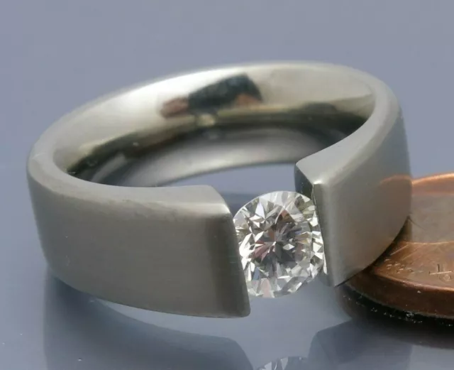 Reif-Design - Feiner 0,71 Carat Spannring - 585 Weissgold - Topschön!