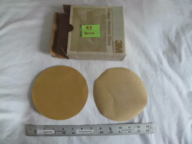(93) NEW 3M Production Fre-Cut Gold 6" Paper Sanding Discs 120-A Grade 01041