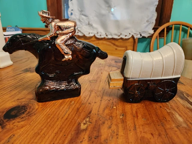Avon bottles, Stage Coach and Pony Express Rider
