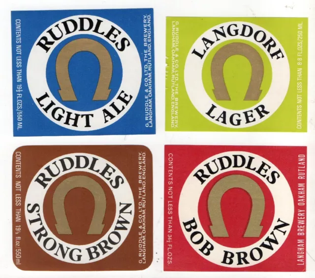 Beer Labels UK -  Ruddles - Oakham, Rutland - 4 different #431