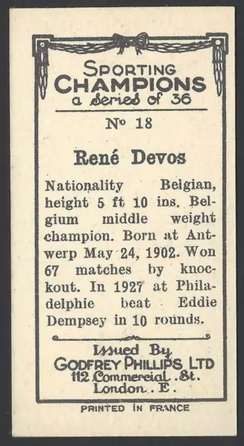 Phillips - Sporting Champions - #18 Rene Devos, Boxing 2