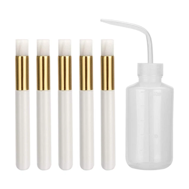 Kit de limpieza de extensión de pestañas 5 piezas cepillos de limpieza de pestañas con 1 pieza 250 ml seguro