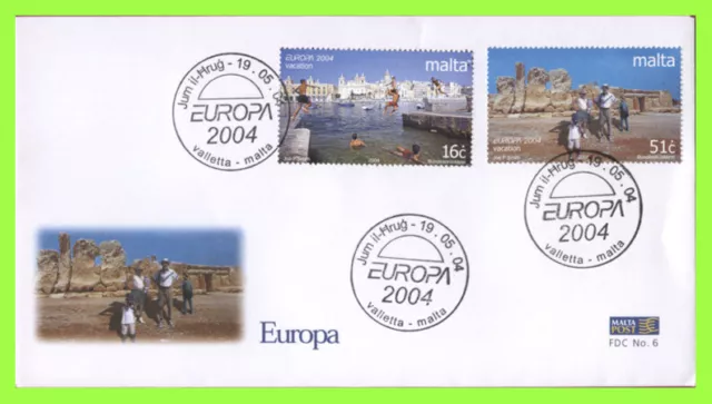 Malta 2004 Europa set on MPO First Day Cover, Valletta