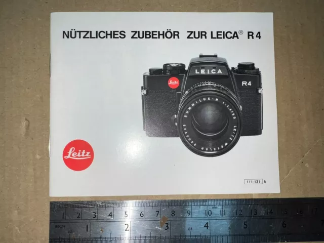 Leica R4 Camera German Language Accessory Trade Catalogue Brochure 28pp 1982