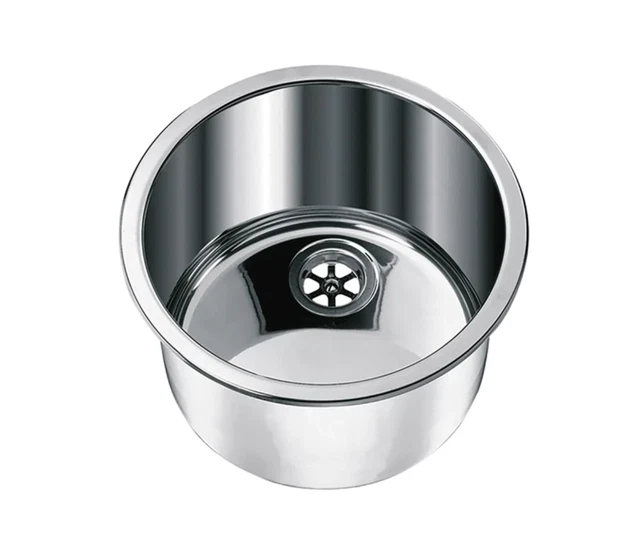 Carbest Spüle zylindrisch aus Edelstahl ∅ 300 mm