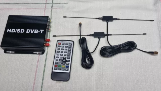 DVB-T Receiver 2x Antenne Auto Kfz 12V/24V DVBT Twin Tuner Empfänger TV Box