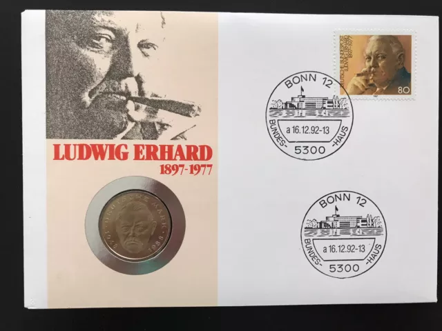 Numisbrief  BRD  2 DM  Ludwig Erhard, Michel-Nr. 1308