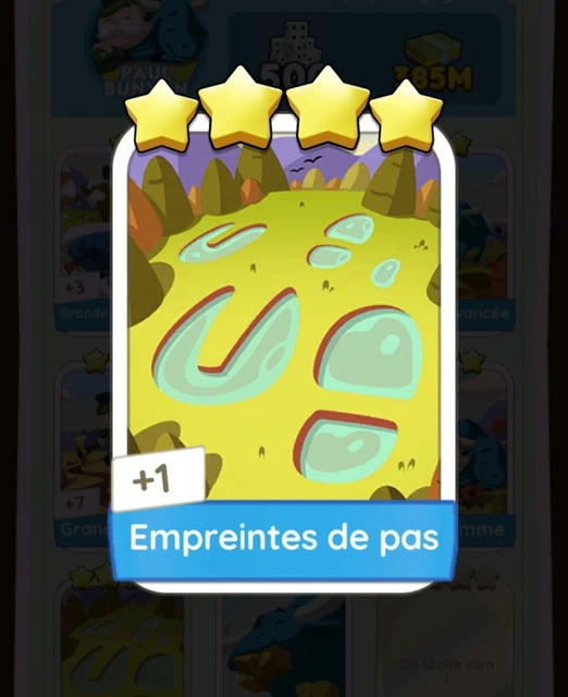 MONOPOLY GO Empreintes de Pas / Carte 4 Étoiles /Autocollant/ EUR 2,99