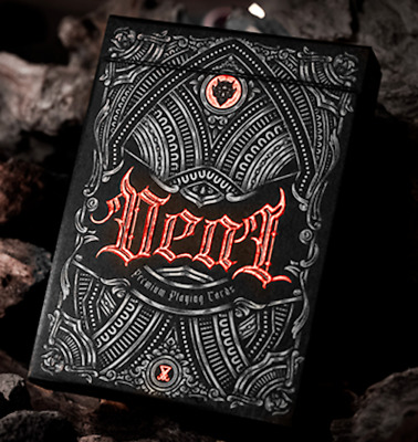 Deal with the Devil (Scarlet Red) UV Playing Cards by Darkside Playing Card Co