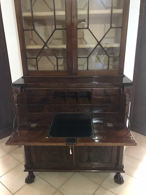 mobile antico-bookcase Giorgiana - Credenza- Vetrinetta - In Mogano fine 800