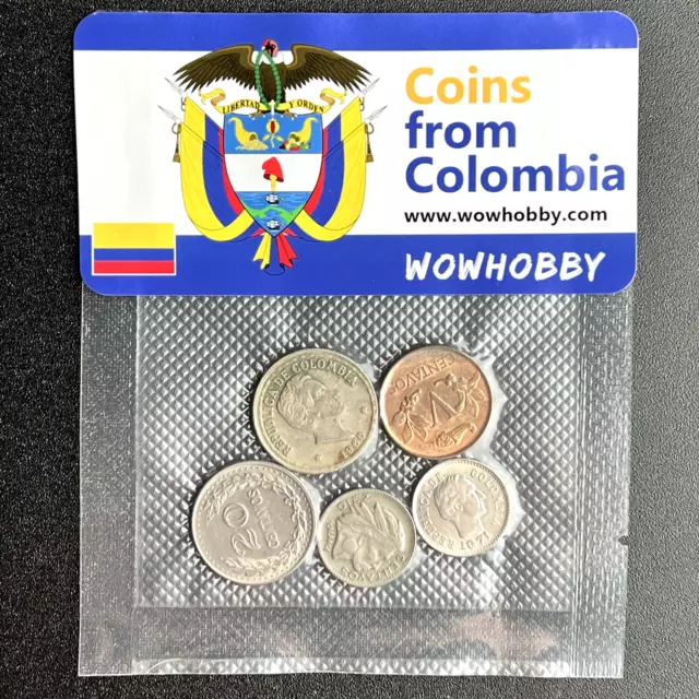 Colombian Coins: 5 Unique Random Coins from Colombia for Coin Collecting