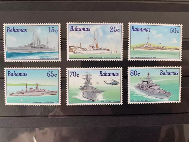 BAHAMAS 2001 ROYAL NAVY SHIPS 6v MNH MINT SG1265/70 cv £13