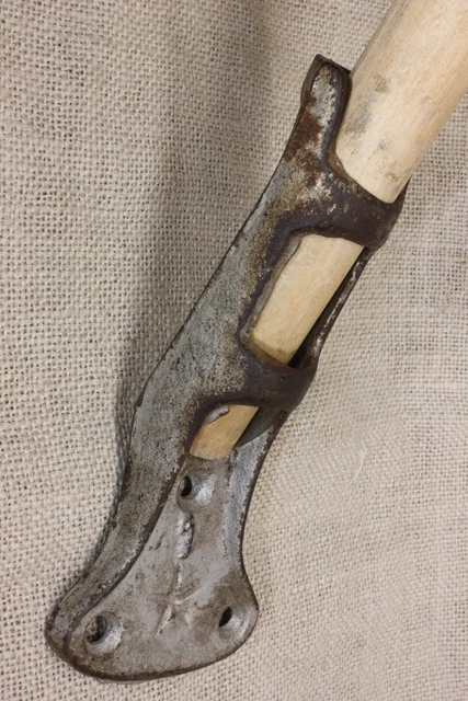 Old 1" Flag Pole Bracket Banner Support Star Vintage Iron Silver Paint Rustic