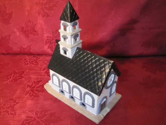 Ceramic Plaster Model Train Railroad Layout Display Building Steeple Church 3