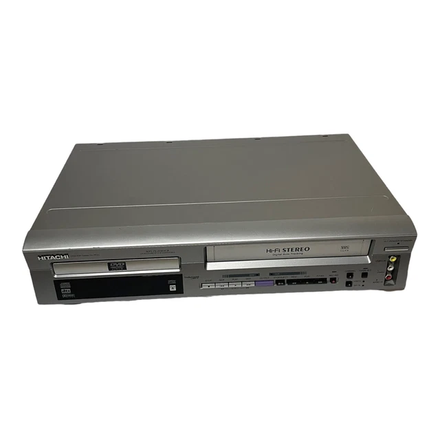 HITACHI DVPF2U DVD/VCR Combo Unit VHS Player HiFi Stereo TESTED No
