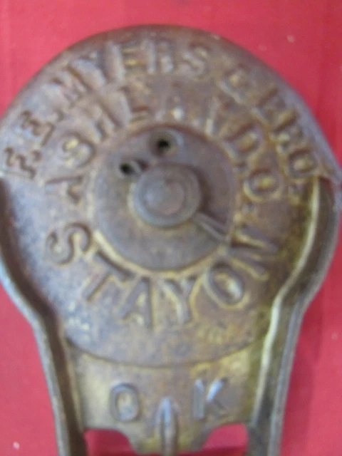Antique Myers & Bro Cast Iron Hardware Hanger Barn Door Sliding Door Roller 4
