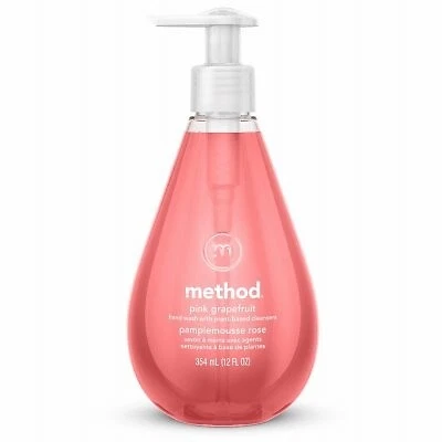 Jabón de manos de gel derivado natural, pomelo rosa, 12 oz. -00039