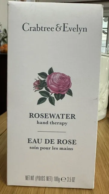 Crabtree And Evelyn. Rosewater Hand Therapy Lotion. 100g. Brand New In Box.