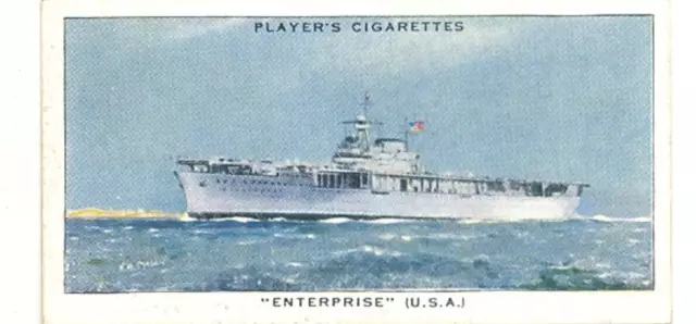 1939 Cigarette Cards by John Player Modern Naval Craft#47 ENTERPRISE (USA)