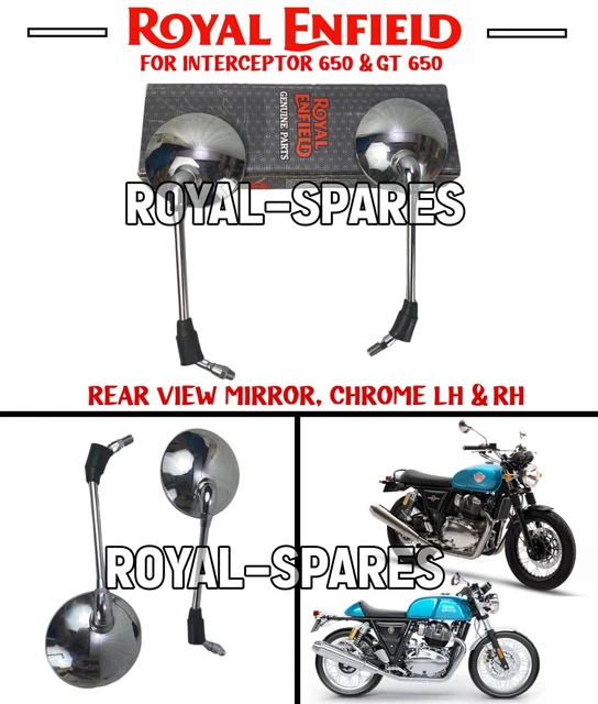 ROYAL ENFIELD &REAR VIEW MIRROR LH & RH, CHROME" For Interceptor 650