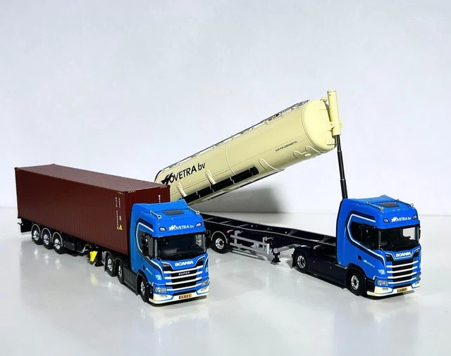 Scania Bulk-Trailer+Scania Container-Set „Hovetra“ WSI LKW-Modelle