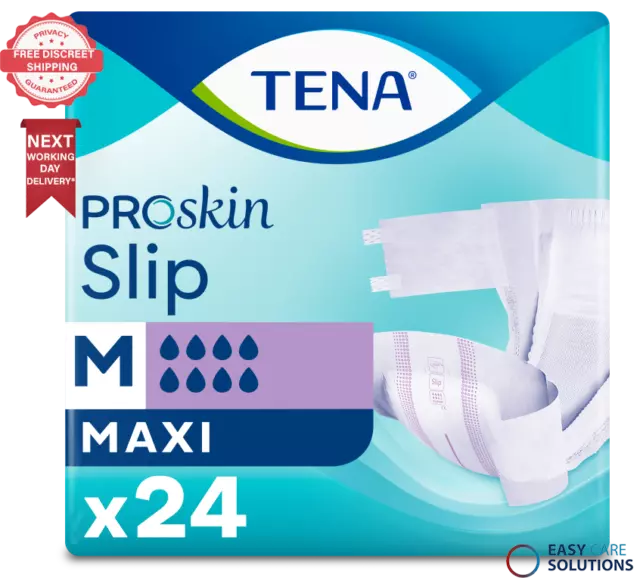 TENA Slip Active Fit Maxi (PE Backed) - Medium - Pack of 24 Incontinence Slips