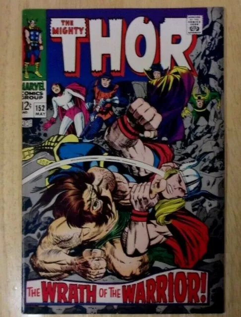 Mighty Thor #152 1968 Gorgeous Vf  Ulik The Troll,Triton Inhumans Backup