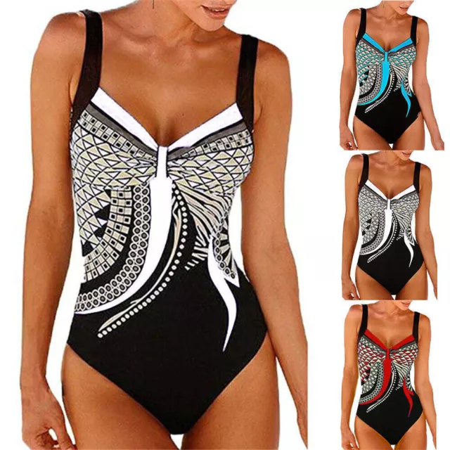 Women One Piece Push up Swimsuit Swimwear Beach Bathing Suit Bikini  Monokini YO