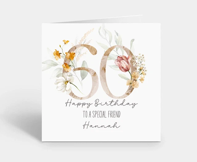 PERSONALISED SPECIAL FRIEND 60th Birthday Card - Card For Her - Best ...