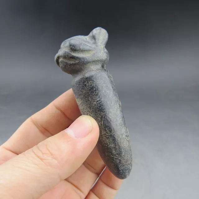 Chinese jade,noble collection,Hongshan culture,(black magnet),dragon,staves  H68