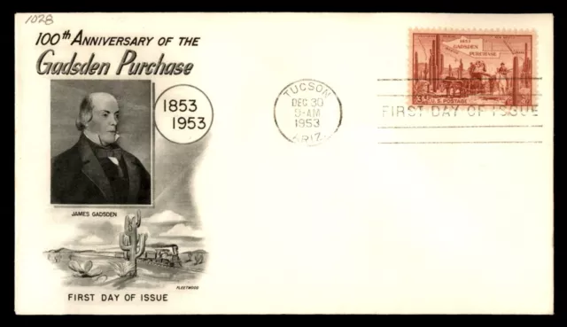Mayfairstamps US FDC 1953 Gadsden Purchase James Gadsden First Day Cover aaj_532
