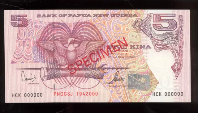 Papua New Guinea 2000 5 Kina Commemorative Specimen  UNC