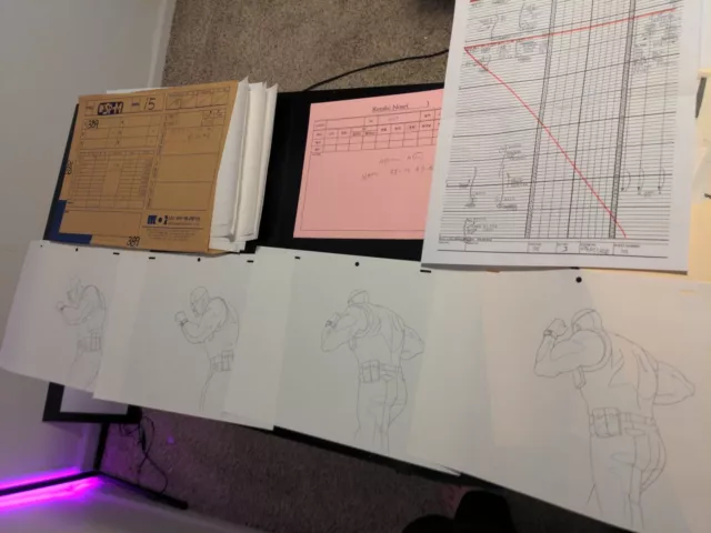 NICK FURY animation cels Production Art Comics SPIDERMAN  MARVEL S2F
