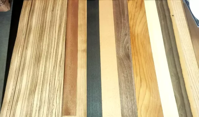 Real Wood Veneer Long X20 Sheets Exotic Selection  For Marquetry Restoration.