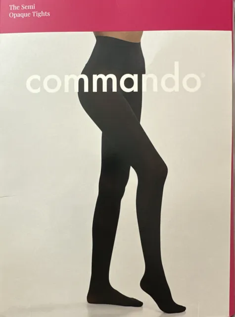 NEW- Commando Semi Opaque Black Tights Size M - H30T01