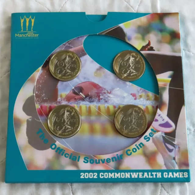 UK 2002 COMMONWEALTH GAMES 4 COIN £2  BRILLIANT UNCIRCULATED SET  - sealed