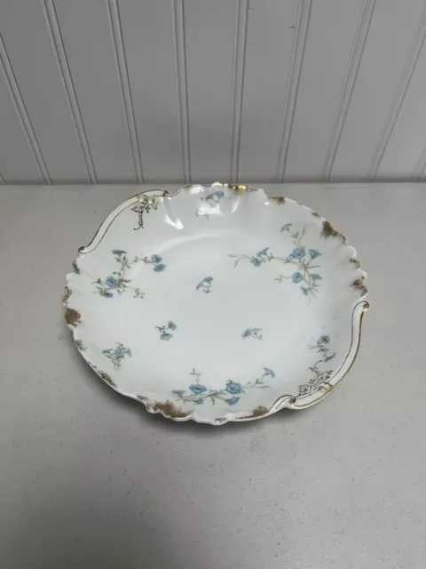 Vintage Haviland Limoges GDM France CH Field Serving Plate Platter Blue Floral
