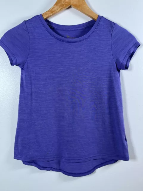 Girls Medium M 8 Old Navy Active Short Sleeve Active Shirt Purple Top Gym