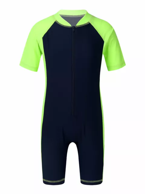 Boys Girls Swimming Costume One-Piece Swimsuit Rashguard Swimwear Sun Protection