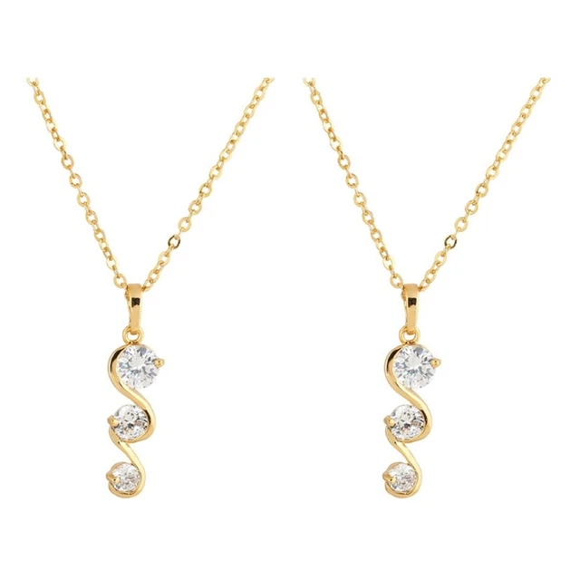 2 pcs Halskette Mode Charming Zarte Hängen Anhänger Für Damen Frauen Mädchen