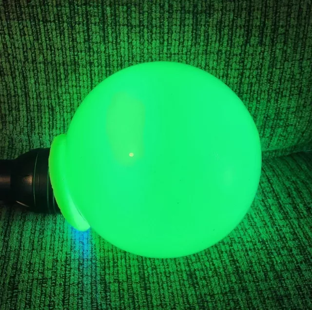 Vintage Uranium Glass Round Light Globe