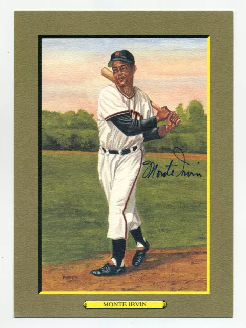 Superb Monte Irvin Autographed  Perez Steele Great Moments Card - So Nice!!