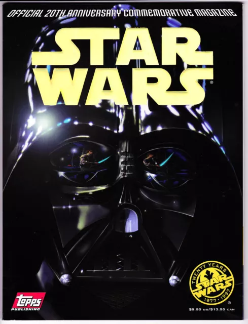 Topps STAR WARS 20th ANNV COMMEMORATIVE MAGAZINE 1997 Gold Foil Embossed NM